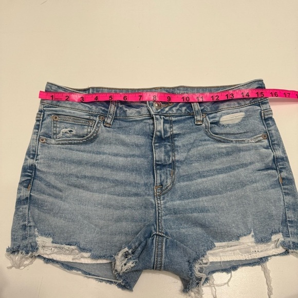 American eagle high rise shortie denim shorts size 10 - Picture 6 of 8